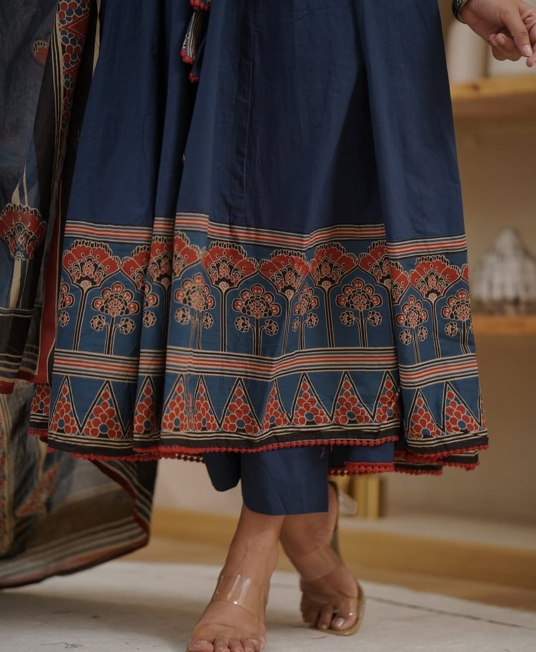 Libas India Premium Printed With Hand Work Anarkali Kurta Set